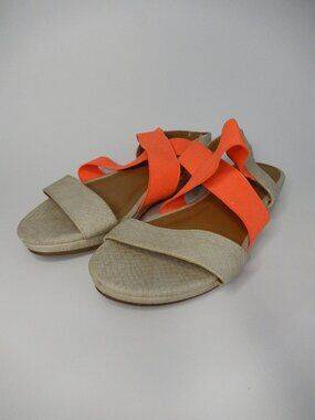 Michael Antonio Women's Strap On Sandals (Beige, Orange, Size 6)